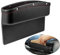 URCHUZE Car Seat Gap Organizer, PU Leather Crevice Storage Box for Mobile Phones Keys Cards Wallets Glasses (Black)