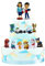 Dog Tortendeko, 12 Stück Happy Birthday Tortendeko Geburtstagsdeko Kuchen deko Paw Toppers Geburtstag Theme Geburtstagsdeko Muffin Tortenaufleger Cake Toppers Cupcake Deko für Mädchen Jungen Kinder