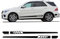 2 Stück Seitenstreifen Aufkleber Edition One Grafik Aufkleber, für Mercedes Benz W166 W164 W163 ML Klasse ML63 AMG ML320 ML55 ML350 ML500
