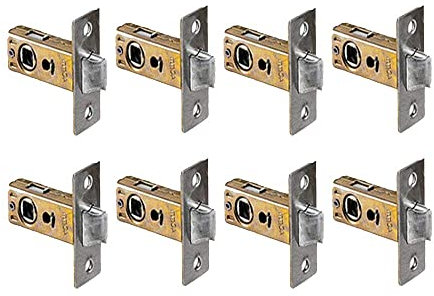 Boxonly 8PCS 40mm Flat Tubular Mortice Latch Stainless Steel Door Latch Sprung Lever Door Handles