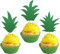 24 Stück Ananas Tortendeko Glitzer Donut Ananas Blatt Kuchen Dekor für Tropical Hawaiian Luau Ananas Thema Baby Dusche Kinder Geburtstag Party Kuchen Dekorationen Tiefgrün