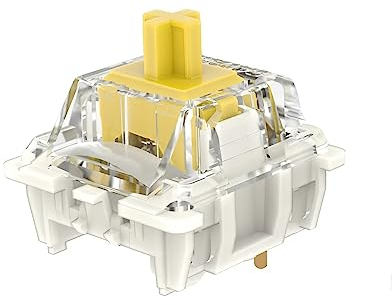 Gateron 5pin G Gelb Pro 3.0 Schalter vorgeschmiert 3-polig RGB SMD linear für Gaming mechanische Tastatur(108 Stück, Pro Yellow 3.0)