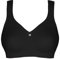 Susa BH Damen ohne Bügel Capri I Damen-BHS mit gemoldeten Cups & Stützblenden I Schönes Hautgefühl, optimale Passform I Hoher I schwarz I 85B