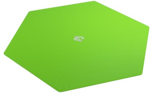 Gamegenic, Magnetic Dice Tray Hexagonal Black/Green, Zubehör | Hochwertige Würfelschale mit Magneten, Größe flach: 35,3 x 35,3 cm, Größe gefaltet: 27,1 x 27,1 cm, Farbe: Schwarz / Grün