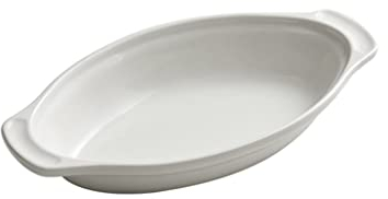 Plato de fiesta Plato para servir Bandeja para servir Arroz al horno binaural simple Plato para hornear Vajilla de hotel Plato hondo para el hogar Plato de ensalada (Tamaño: Mediano) (Un color grande)