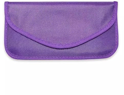 Faraday Bag Faraday-Taschen, Faraday-Schlüsselanhänger-Schutz für Laptops, Telefone, Tablets und Autoschlüssel, Faraday-Tasche für Diebstahlschutz und Tracking, (Color : Purple, Size : 20cmx10cm)