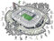 Iconic Puzzles - Juventus Allianz Stadium, Offizielles Produkt, Holzpuzzle für Erwachsene und Kinder, 100% nachhaltig, Größe S, 150 Stück