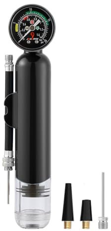 Tragbare Luftpumpe, wasserdichte ABS Handluftpumpe mit Druckmesser für Basketbälle, Fußbälle und Volleyball