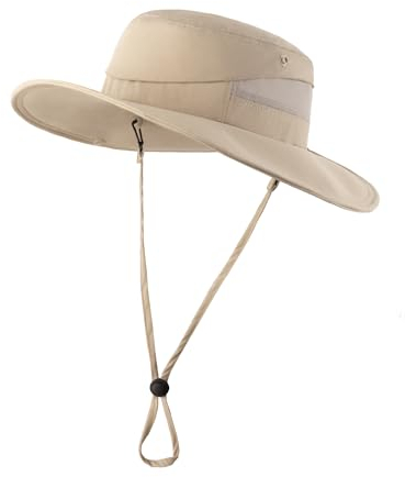 Zylioo XXL/3XL Sonnenhut Safari Hut für Großen Kopf,Sonnenschutz UPF50+ UV Schutz Wanderhut Buschhut Boonie Hat Outdoor