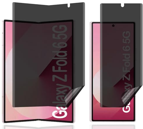 BCHKLAI Protector Pantalla Privacidad para Samsung Galaxy Z Fold 6 5G | Antiespia Película TPU Flexible para Samsung Galaxy Z Fold 6 5G,Protector de Pantalla,Anti-Rasguños,Sin Burbujas,Anti-Espía