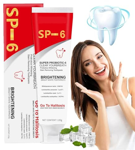 Sp-6 Zahnpasta, Baking Soda Zahnpasta, Probiotics Bright White Zahnpasta, Sp-6 Ultra Whitening Zahnpasta, Zahnaufhellungs-Zahnpasta Zur Entfernung Von Zahnaufhellungsflecken, Frischer Atem (1)