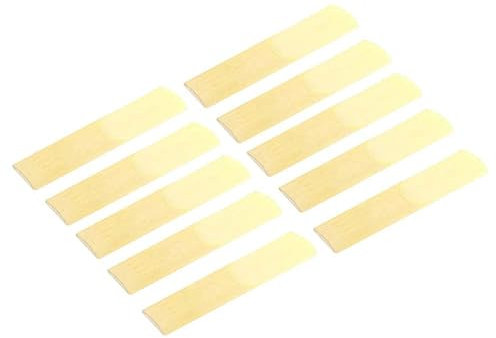 POFET 10pcs Alto Saxophone, Alto Saxophone Reeds In E-Flat, Reed Strength 1.5, Suitable Saxophone Reeds for Alto Saxophone