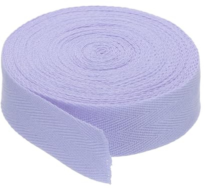 PATIKIL 1/2.5cm Cotton Twill Tape Ribbon 10 Yards Light Purple