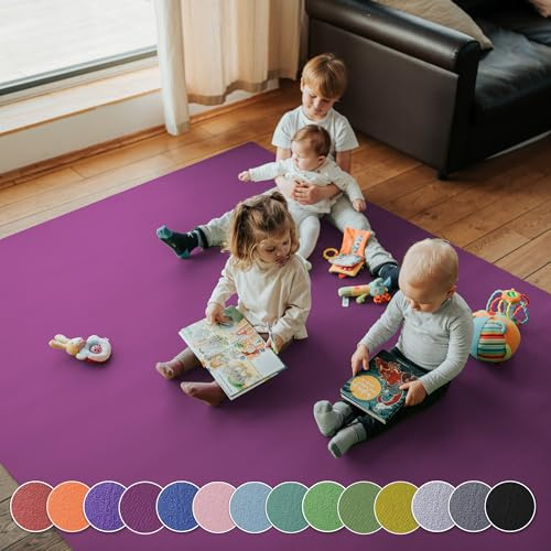 Krabbelunterlage SanoSoft XXL made in Germany - Öko-Tex 100 240x1000cm Pflaume