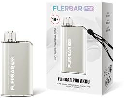 Flerbar Pod Mod, Pod Akkuträger, nachfüllbares elektronisches Zigaretten Basisgerät, E-Zigarette Pod System mit 500mAh Pod Akku, USB-C Anschluss, Akku-Anzeige - Silber