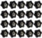 oruola 20pcs M8 Star Clamping Nuts,Plastic Star Shape Head M8 Female Thread Knob,Screw On Type Knurled Clamping Nuts Knob for Machinery Equipment,Furniture,Industrial Tools,Black