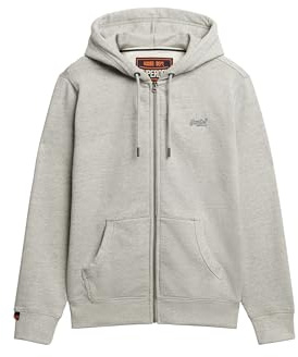 Superdry Herren Essential Logo Zip-Hoodie mit angerauter Innenseite