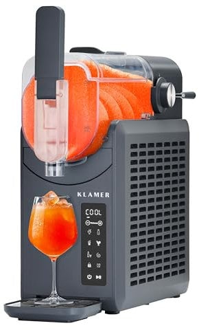 KLAMER Slush Maschine, mit 5 smarten Programmen: Slushie, Cocktail, Milchshake, Frappé, Wein, Automatische Reinigung, 2L Fassungsvolumen, Turbo Freeze, kein Eis erforderlich, mit digitalem Rezeptbuch