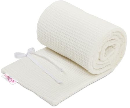 babybay Baby Kantenschutz Waffelpiqué (Made in EU) - Bettschutz in vielen Farben und Größen, 100% Baumwolle, Oeko-Tex 100 (Ivory, für Modell Maxi, Boxspring und Comfort Plus)