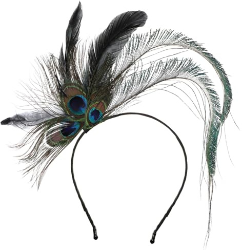 VICASKY Feder Stirnband Pfau Feder Kopfschmuck Cosplay Party Kopfbedeckung Für Frauen Mit Federn Für Festivals Und Hochzeiten