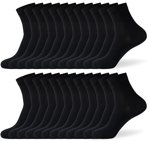 LBJR 12 Pairs Men and Women Crew Ankle Socks Cotton Breathable Leisure Sports Running Socks