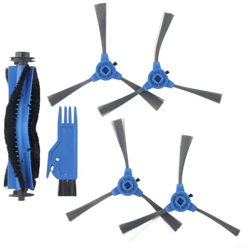 Homeponnew Hauptbürste, Seitenbürsten und Filterersatz-Set, für Kyvol Cybovac E20 E30 E31 EC30MQ Saugroboter, für Ecken- und Kantenreinigung, Erfassung von Staub und Schmutz (A)