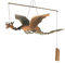 Tokoindah Handgefertigtes Bambuswindspiel aus Naturmaterialien – Auswahl: Drache, Vogel, Eule oder als Schwing-Figur – Gartendeko, sanfte Klänge & nachhaltiges Design, wetterfest (Drache-Single-L)