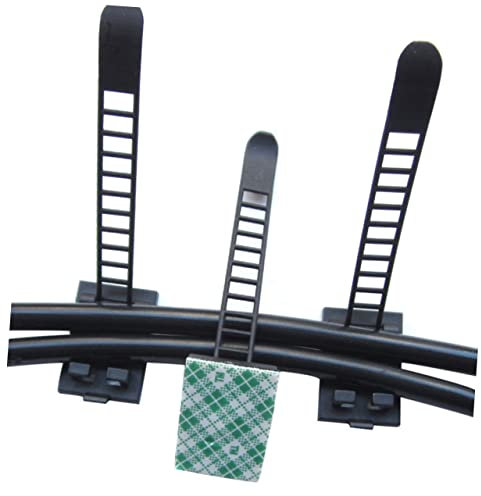 DIYEAH 20pezzi Fascette Fermacavi Autoadesive Regolabili Per Gestione Dei Tv Computer e Altri Fili Elettrici