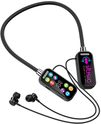 Koolenry Long Time Bluetooth Earphones HiFi Sound Earbuds Wireless Headphones Sports Gamer Neck-Hanging Headsets