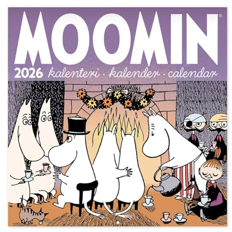 Mumin-Papier-Wandkalender 2026, 20 x 20 cm, 20 x 20 cm. Putinki