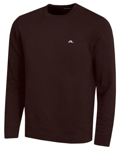 J.Lindeberg Mens M Crew Neck Long Sleeve Sweater - Bitter Chocolate - L