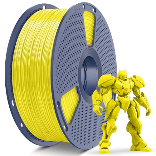 SUNLU ABS Filament 1,75mm, Hochwertige Stärke, Hohe Temperaturbeständigkeit, 3D Drucker Filament 1.75 mm, 1KG Spule, abs Gelb