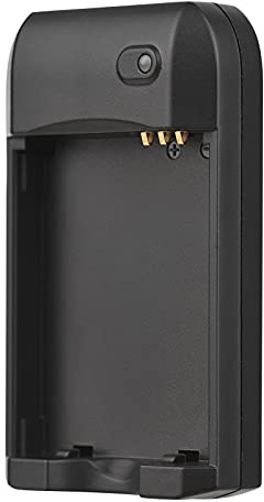 ERYUE Mini Chargeur de Batterie Portable NP-6L avec Voyant Lumineux pour NP60/NP6A/NP6L, Câble de Chargement USB pour Voyage et Usage Domestique, ABS, Noir