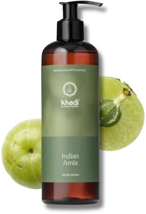 khadi Indian Amla Handwash, ätherische Flüssigseife mit Amla, 300 ml | Mit Amla: reinigt, pflegt & schützt intensiv und erdet, 100% zertifizierte Naturkosmetik