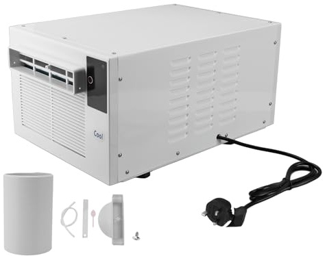 Luocute Portable Air Conditioner, 1900BTU Energy Saving Compression Engine Refrigeration with Dual Inverter, 280W for Dormitory Office Camping Home Pet Room (UK Plug)