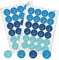 Logbuch-Verlag 48 Sticker Schön dass du da bist Aufkleber blau türkis hellblau Ø 4 cm Gastgeschenk Willkommensgeschenk Etiketten
