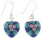 Millefiori Herz Ohrringe - Silber