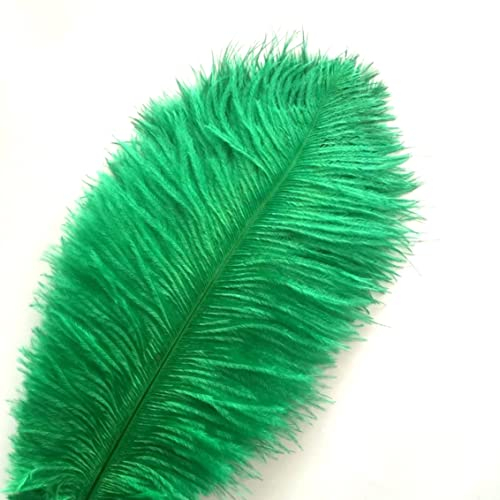 Crenze 10Pcs Straußenfedern 12-14Inch (30-35cm) Für Haus Hochzeitsdekoration bietet (Grün)