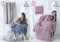 King Cole Super Chunky Knitting Pattern Garter Stitch Cable or Lace Cushion & Blanket (5339)