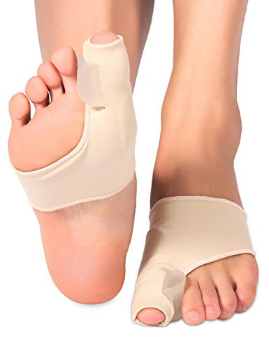 YUYTE Hallux Valgus Korrektur, Hallux Valgus Bandage Hallux valgus zehenspreizer 1 Paar Gel Pad 2 Finger Spacer Spacer und Booties für Hallux Valgus Big Toe Bunion Schmerzlinderung
