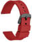 WOCCI 18mm Silikon Gummi Uhrenarmband mit Schwarzer Schnalle, Schnellverschluss Armband für Damen und Herren (Rot)
