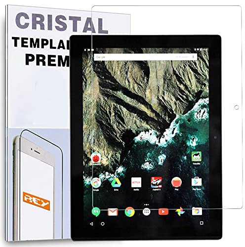 REY Protector de Pantalla para Google Pixel C 10.2, Cristal Vidrio Templado Premium, Táblet