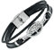 TEMPUS FUGIT. Pulsera Arbol de La Vida para Hombre de Piel y Acero Inoxidable Antialérgico