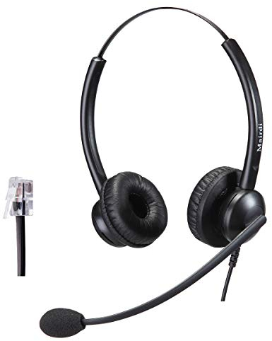 MAIRDI Telephone Headset with Noise Cancelling Microphone & HIS Cable for Avaya IP 1608 1616 9601 9608 9611 9611G 9620 9621 9630 9631 9640 9641 9650 9670 J139