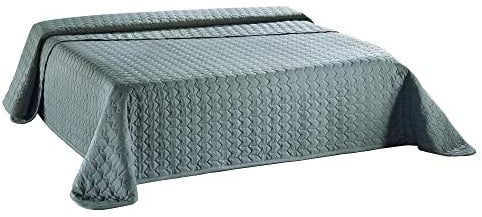 Sumkito Aqua-Textil Dreamlike Tagesdecke 180 x 250 cm Silber Mikrofaser Bettüberwurf leichte Wattierung Steppdecke