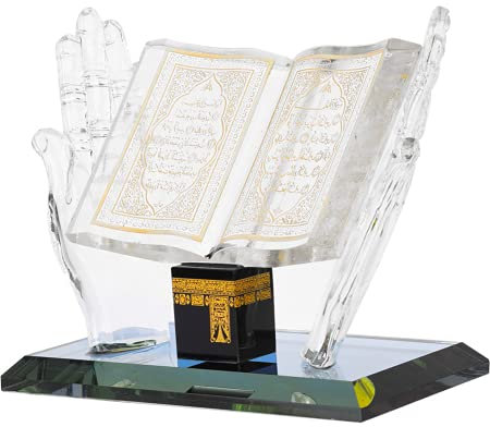 Islamische Dekor Muslim Kristall Sammlerfiguren für Home Decor Home Tischdekoration Kaba Replica Model Showpiece Buchstütze Eid