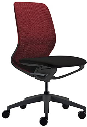 Sedus se:motion net, Drehstuhl, Bürostuhl, Mit Netzmembran Rot, Sitzpolster Schwarz, Höhenverstellbar 42-52.5cm, bis 130kg Belastbar, 23° Öffnungswinkel