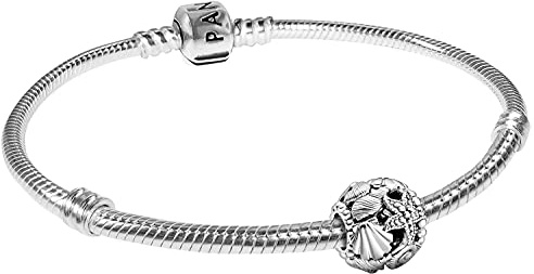 PANDORA Damen-Armband Starterset Meeresrauschen Silber 51158 | Bundle zauberhafter Silberschmuck für Frauen, elegantes Geschenk-Set mit Charm