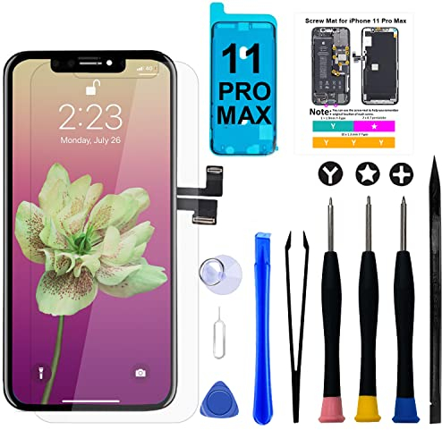 Brinonac for iPhone 11 Pro Max LCD Screen Replacement Kit,6.5 inch 3D Touch Screen Display Digitizer Frame Assembly Set