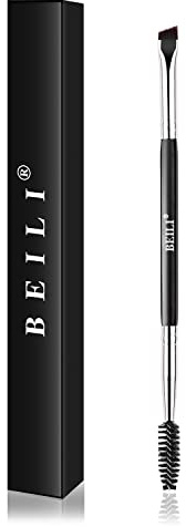 BEILI Pinceau à Sourcils à Deux Têtesl,Brosse à Sourcils Professionnelle,Pour Peigner,Modeler,Pinceau d’Angle Outils de Maquillage Féminin